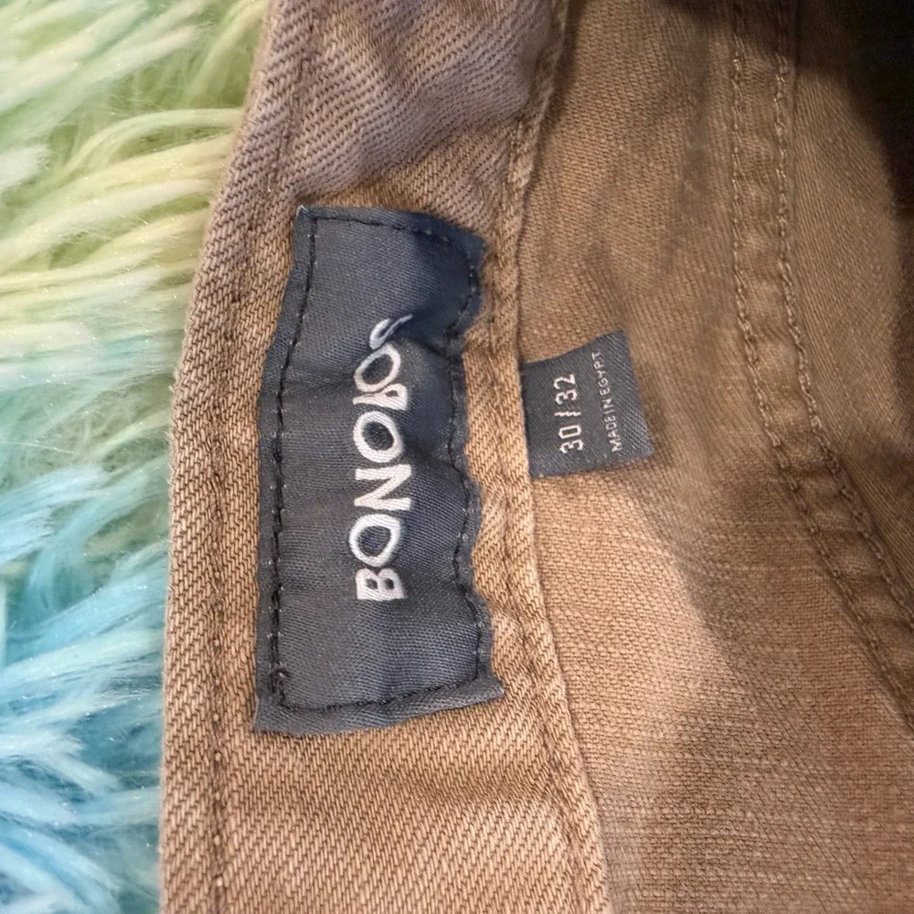 Bonobos‎ Chino Pants Mens 30x32 Tan Stretch Washed Khaki Slim Straight 5-Pocket